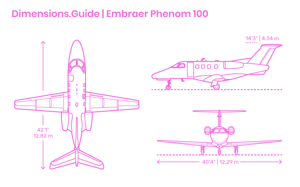 Embraer Phenom 100EV dimensions
