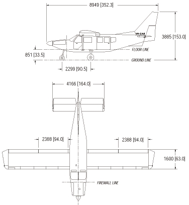 GippsAero GA10 Airvan dimensions