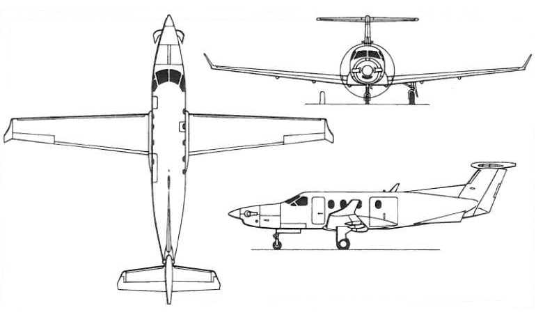 Pilatus PC-12 NGX dimensions
