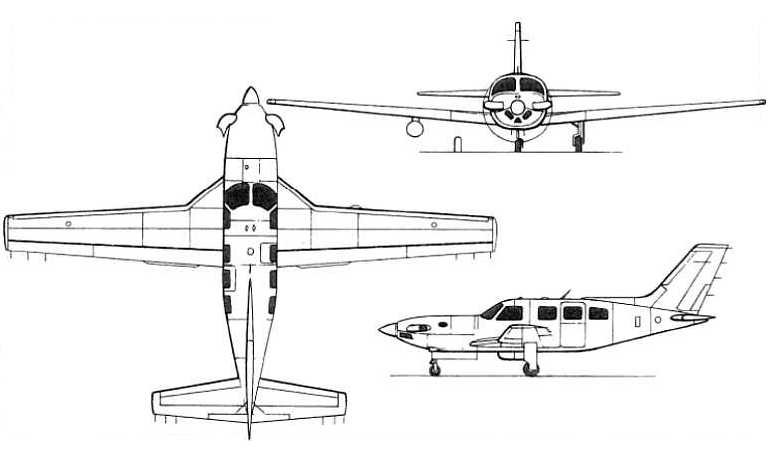 Piper PA-46 M500 dimensions