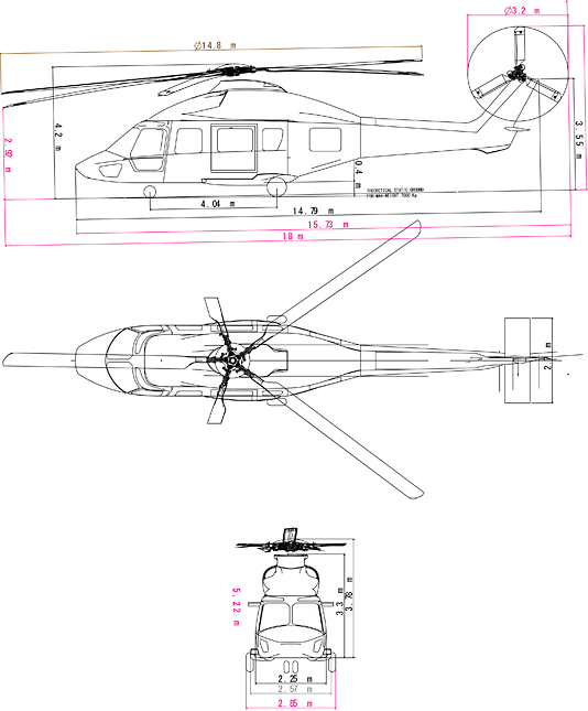 Airbus H175 dimensions