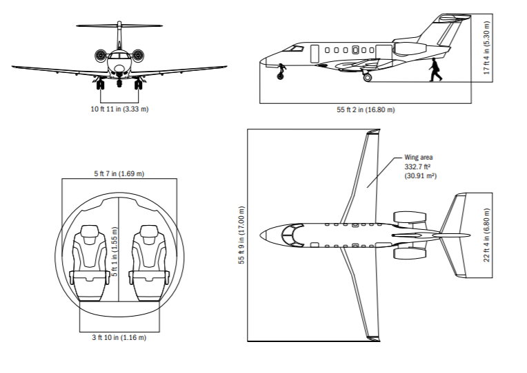Pilatus PC-24 dimensions