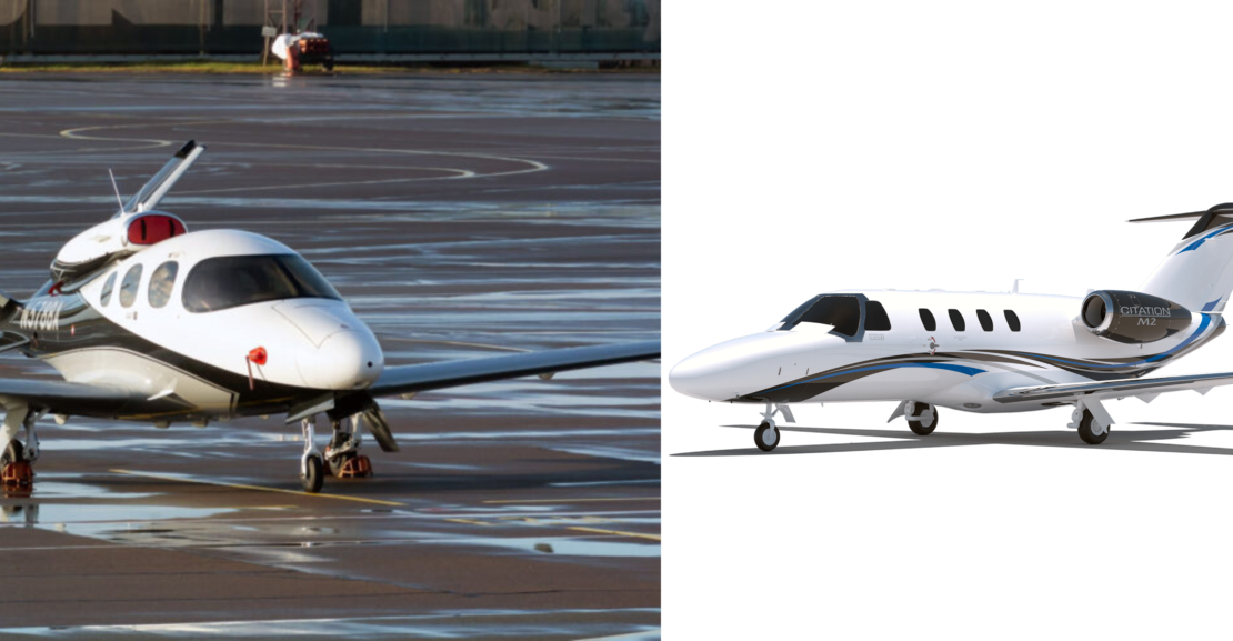Cirrus Vision SF50 and Cessna Citation Jet/M2